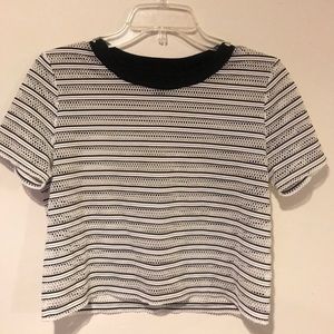 Black and White Crop Top